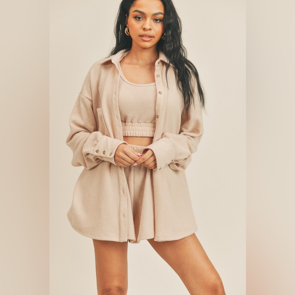 Good vibes only 3 piece set in honey cream - Picture 9 of 11